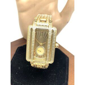 JBW Women's Watch PS505A Mink Swiss Quartz 18k Gold Plated 505 Diamonds 28mm